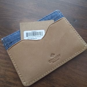 Sperry Card Case Wallet NWT Sahara Blue